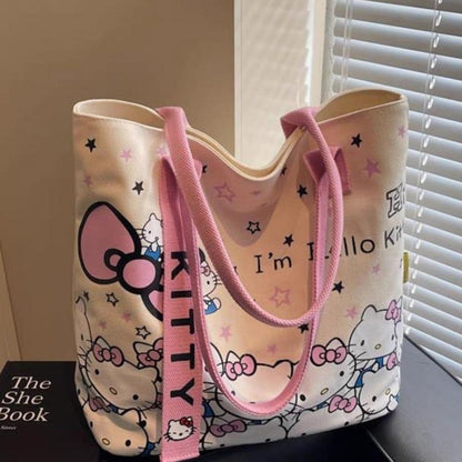 Cartoon Kt Cat Handbag Backpack, Anime Sanrio Hello Kitty Large Capacity Shoulder Bag, Schoolbag Holiday Christmas