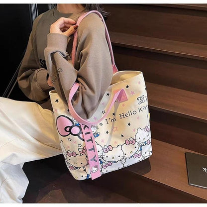 Cartoon Kt Cat Handbag Backpack, Anime Sanrio Hello Kitty Large Capacity Shoulder Bag, Schoolbag Holiday Christmas