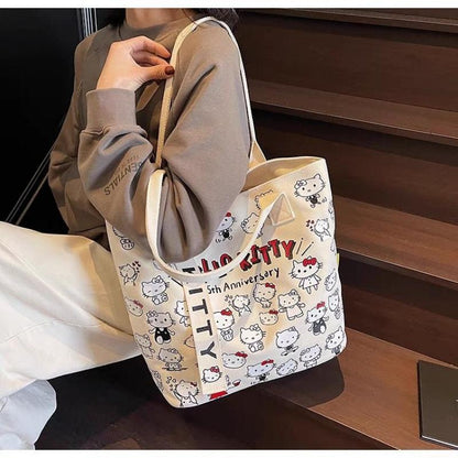 Cartoon Kt Cat Handbag Backpack, Anime Sanrio Hello Kitty Large Capacity Shoulder Bag, Schoolbag Holiday Christmas