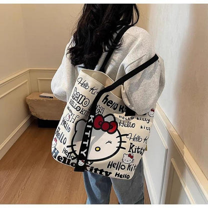 Cartoon Kt Cat Handbag Backpack, Anime Sanrio Hello Kitty Large Capacity Shoulder Bag, Schoolbag Holiday Christmas