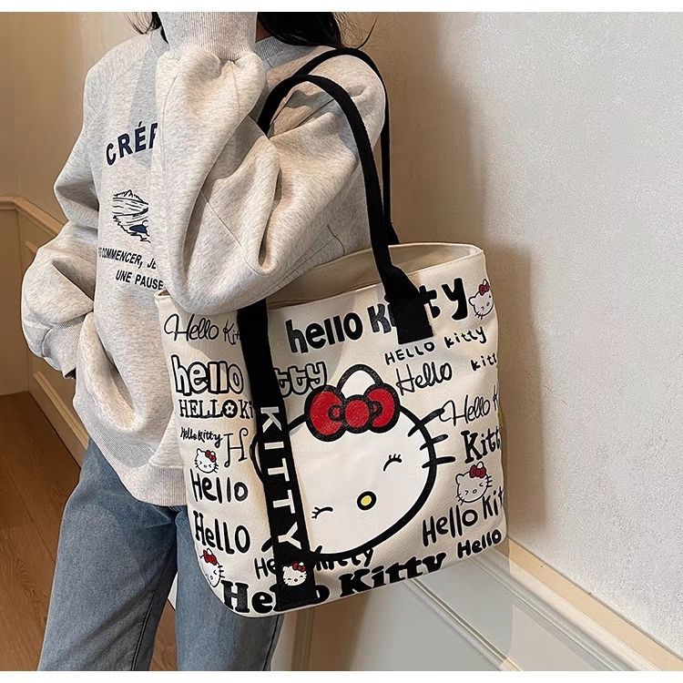Cartoon Kt Cat Handbag Backpack, Anime Sanrio Hello Kitty Large Capacity Shoulder Bag, Schoolbag Holiday Christmas