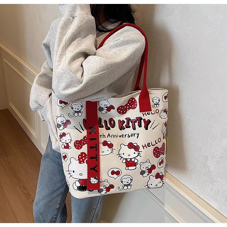 Cartoon Kt Cat Handbag Backpack, Anime Sanrio Hello Kitty Large Capacity Shoulder Bag, Schoolbag Holiday Christmas