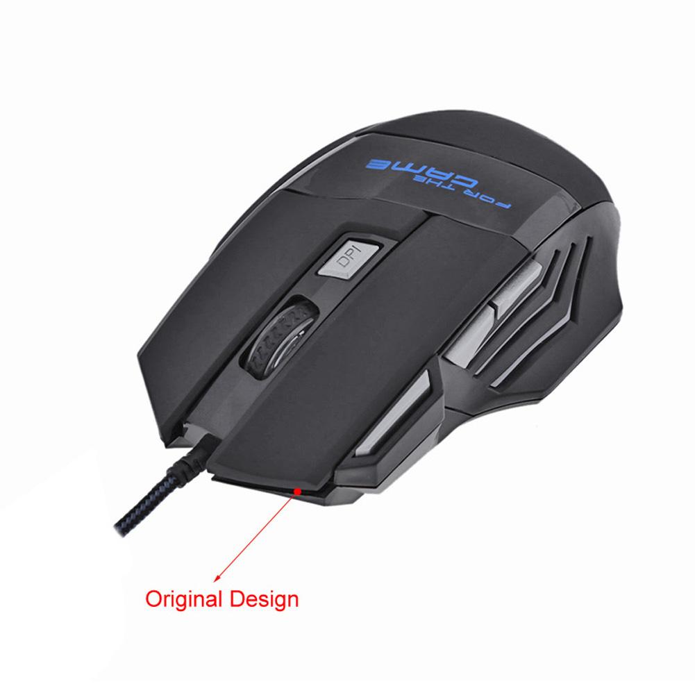USB Wired Gaming Mouse Adjustable DPI Optical Mice Ergonomic Back Lit Button Design For PC Gamer Co 2