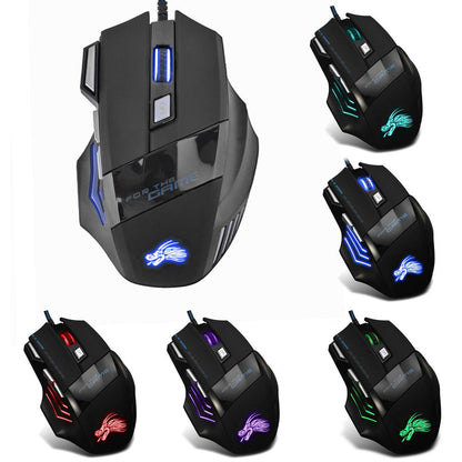 USB Wired Gaming Mouse Adjustable DPI Optical Mice Ergonomic Back Lit Button Design For PC Gamer Co 4