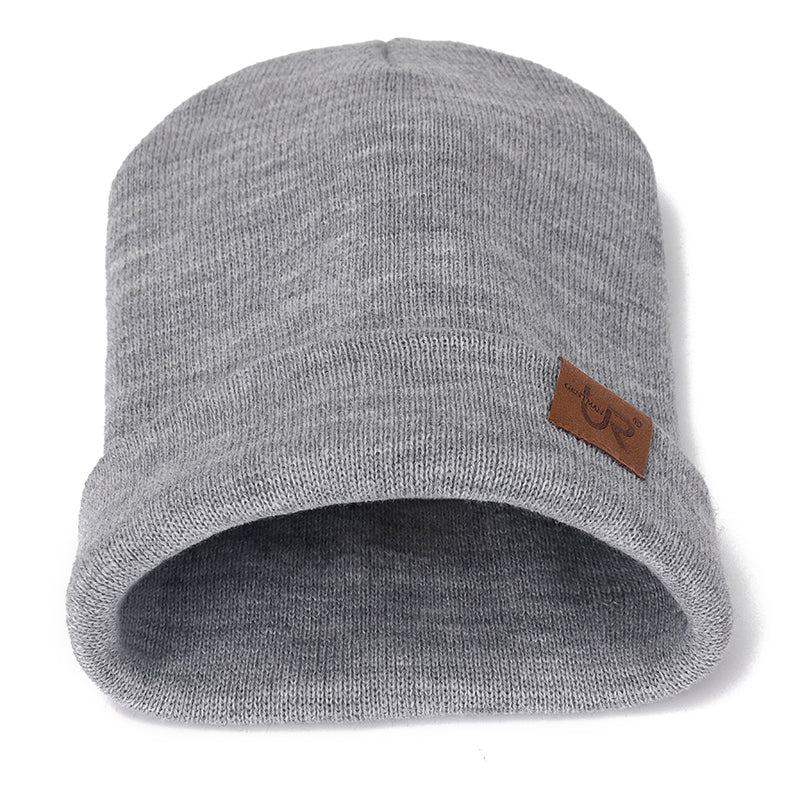Casual Beanie For Men & Women, Soft Knitted Hat, Unisex Beanie Hat, Stylish Plain Daily Winter Hat