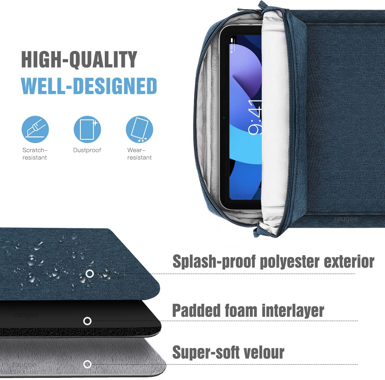 Tablet Bag Pouch, iPad Pro Tablet Sleeve Bag, Protective Tablet Case