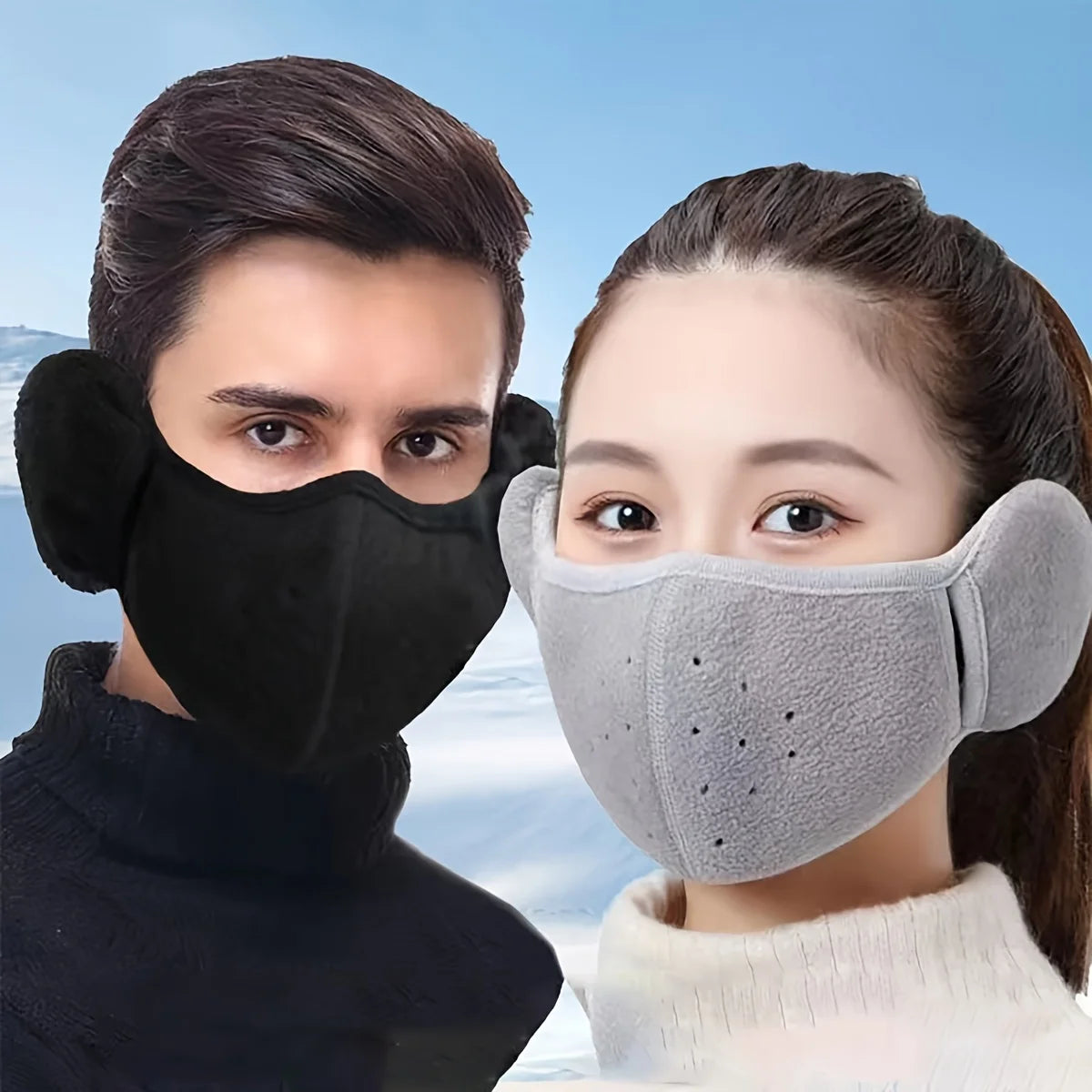 Full Cover Face Mask Outdoor Windproof Mask, Winter Mask Warm Mask, Breathable Thickened Dustproof Reusable Mask
