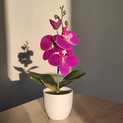 Simulated Butterfly Orchid Home Office Vase Artificial Potted Plant Wedding Decoration Dining Table 3