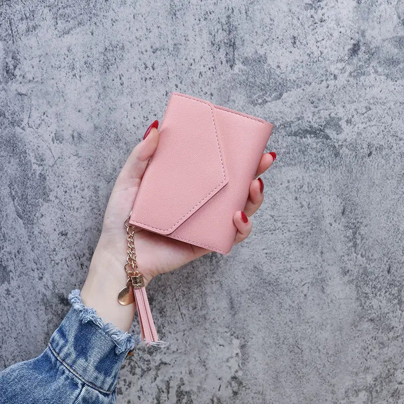 PU Leather Women Luxury Tassels Fashion Short Women Wallets Wallet Hasp Small Wallet Trend 4