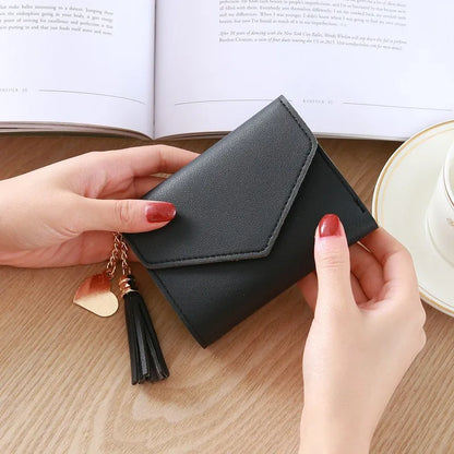 PU Leather Women Luxury Tassels Fashion Short Women Wallets Wallet Hasp Small Wallet Trend 6