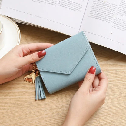PU Leather Women Luxury Tassels Fashion Short Women Wallets Wallet Hasp Small Wallet Trend 9