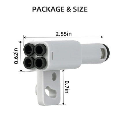 4 in 1 PTFE Multi-Feed Adapter for BambuLab X1 P1 Series Seamless AMS Material Pipe Expansion Port