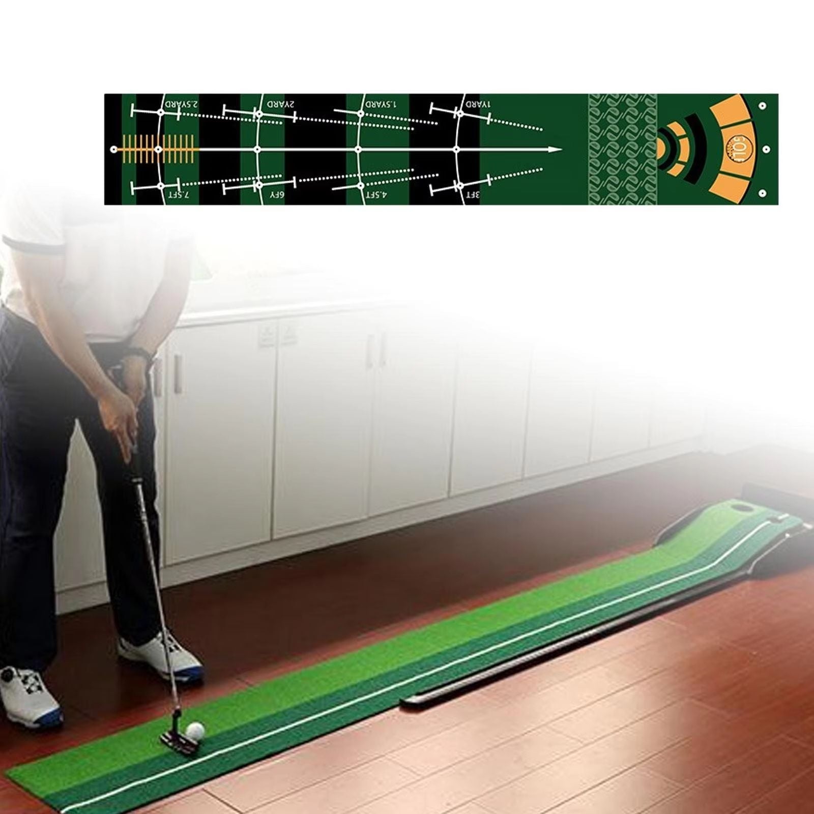 Portable Golf Putting Mat Training Aid For Home And Lawn 2