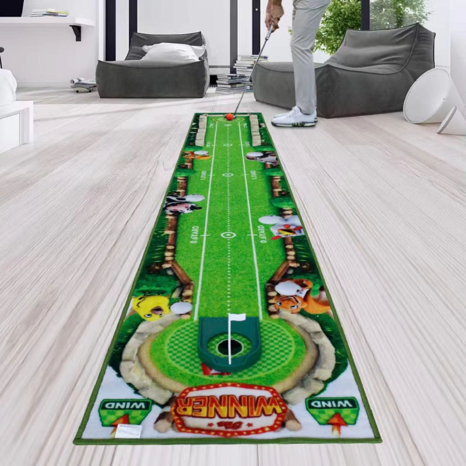 Portable Golf Putting Mat Training Aid For Home And Lawn 3