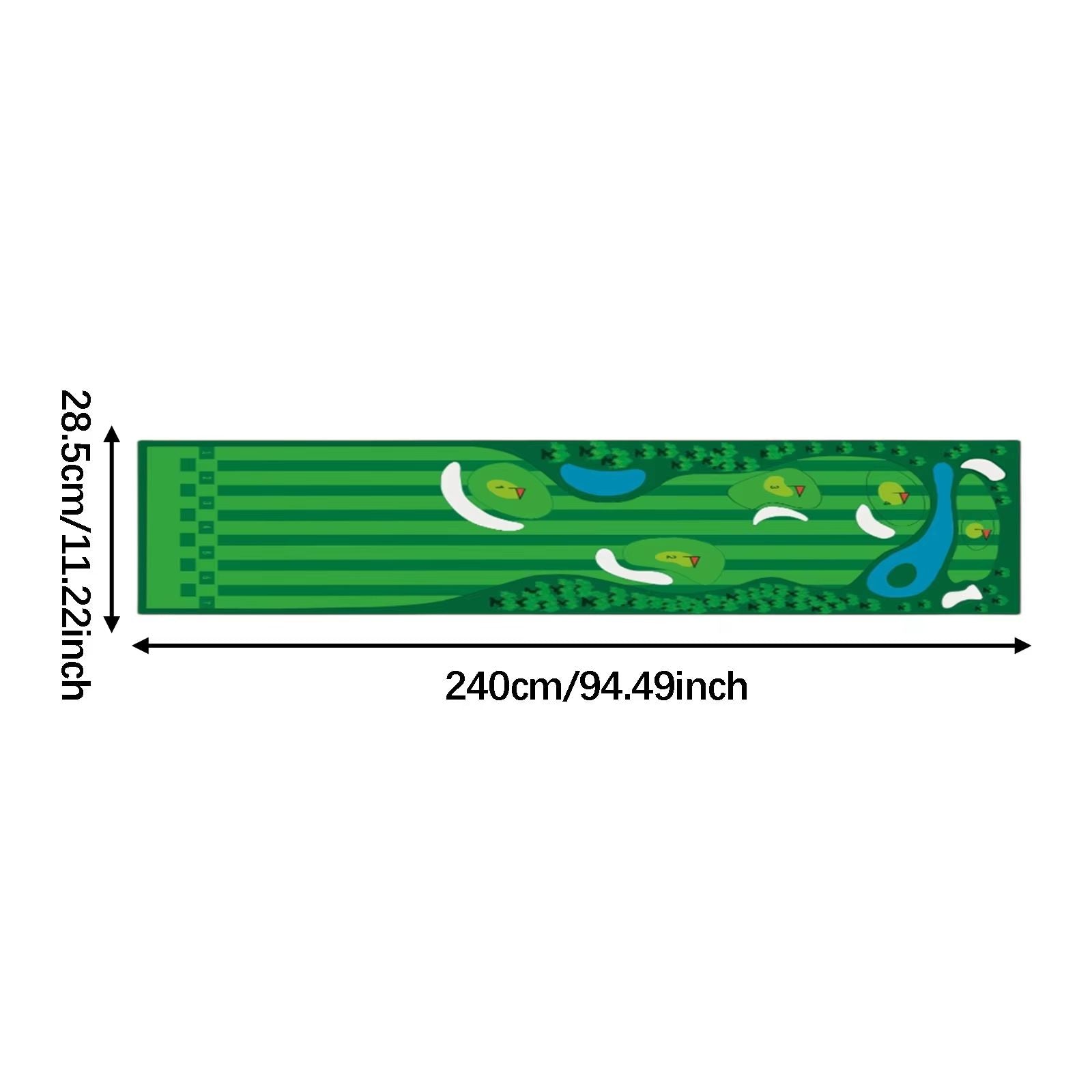 Portable Golf Putting Mat Training Aid For Home And Lawn 15
