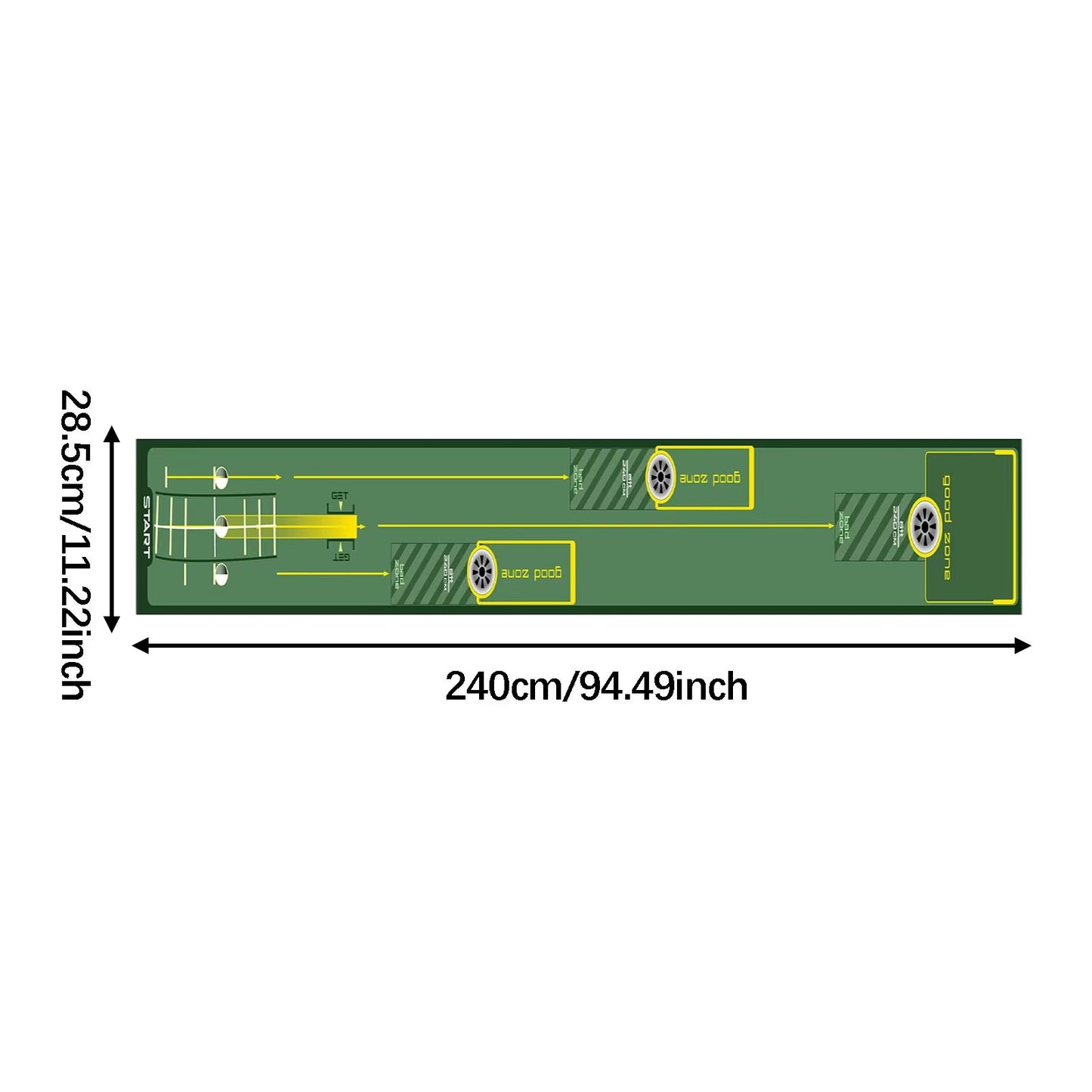 Portable Golf Putting Mat Training Aid For Home And Lawn 16