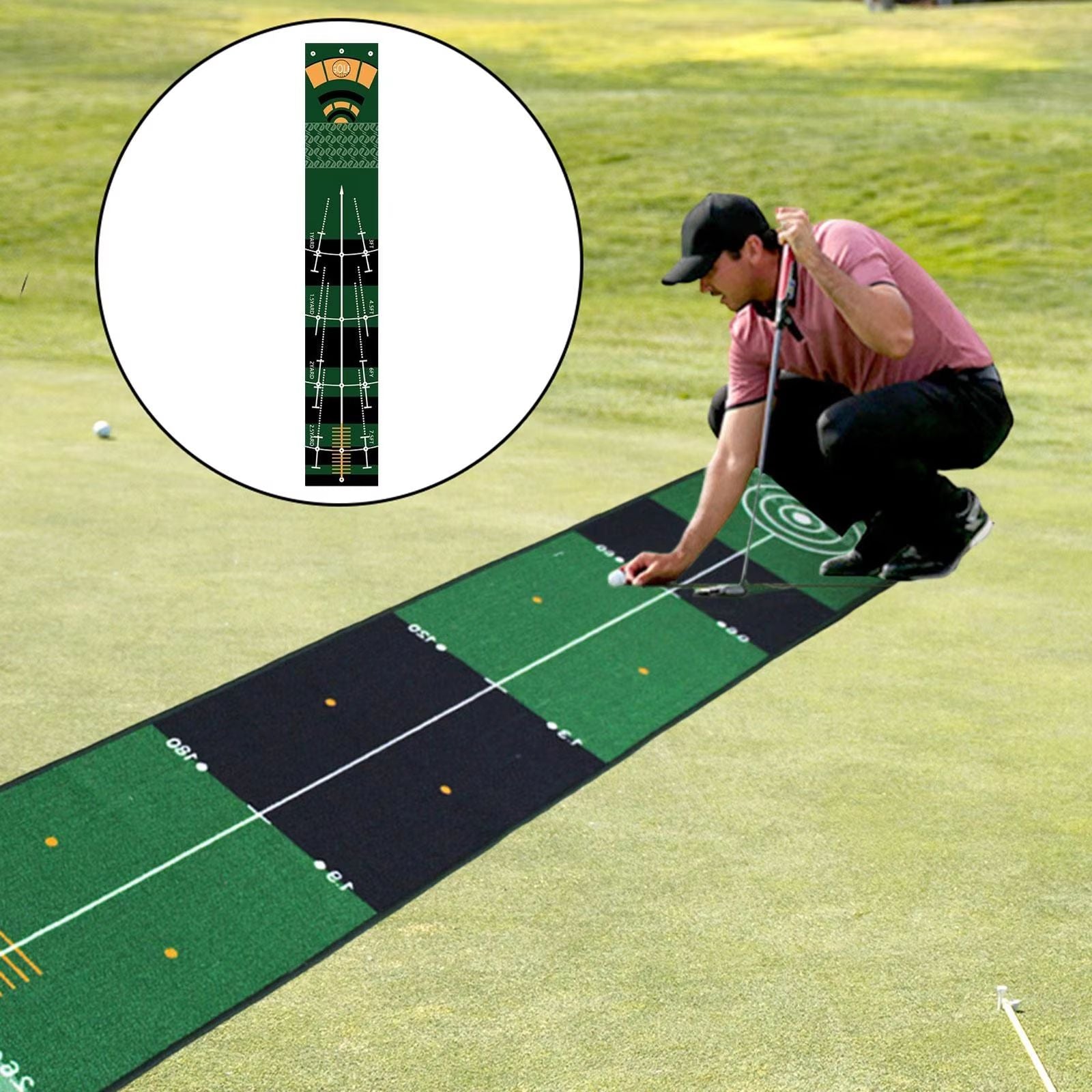 Portable Golf Putting Mat Training Aid For Home And Lawn 4