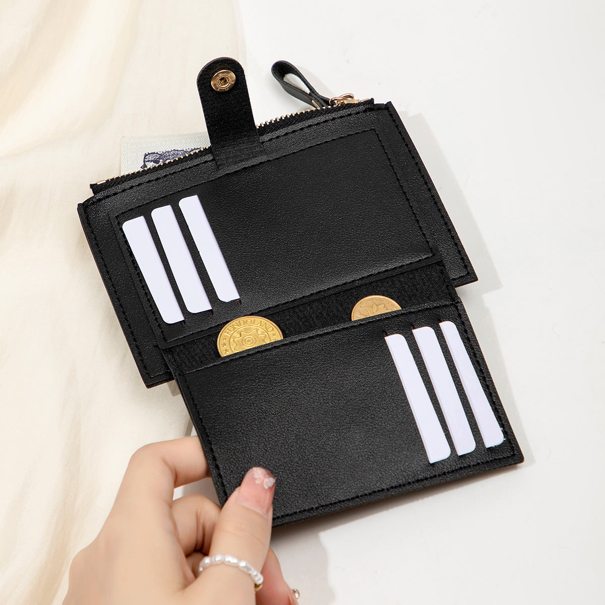 Ultra-Thin Mini PU Leather Wallet, Minimalist Women's Short Card Bag, Credit Card Holder Wallet