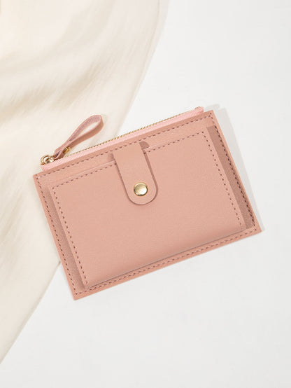 Ultra-Thin Mini PU Leather Wallet, Minimalist Women's Short Card Bag, Credit Card Holder Wallet