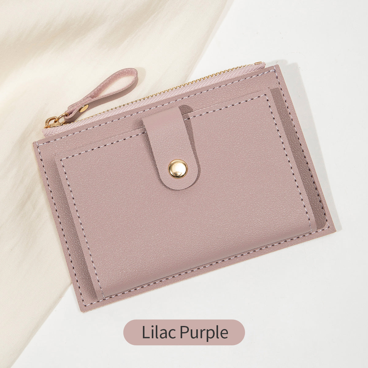Ultra-Thin Mini PU Leather Wallet, Minimalist Women's Short Card Bag, Credit Card Holder Wallet