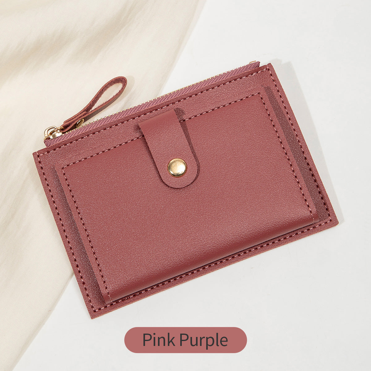 Ultra-Thin Mini PU Leather Wallet, Minimalist Women's Short Card Bag, Credit Card Holder Wallet