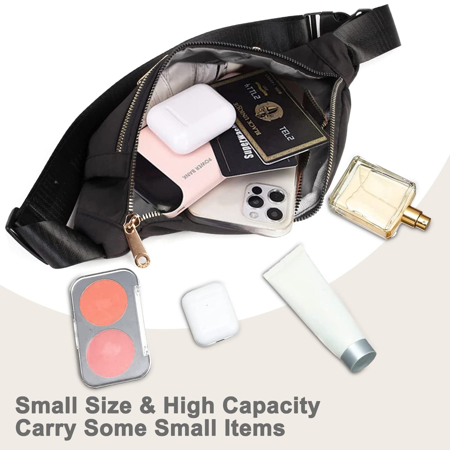 Belt Bag Fashion Waist Packs Fanny Packs For Women Men Bum Bag For Running Hiking Travel Workout 2