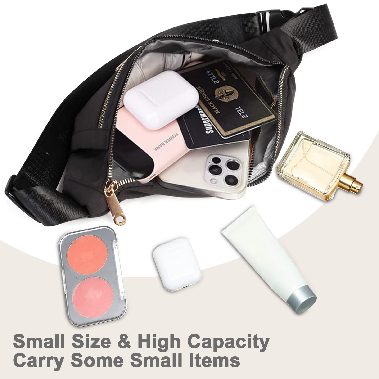 Belt Bag Fashion Waist Packs Fanny Packs For Women Men Bum Bag For Running Hiking Travel Workout 2