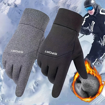 Touch Screen Gloves, Windproof, Waterproof, Warm Outdoor Gloves for Running, Cycling, Thumb and Index Finger