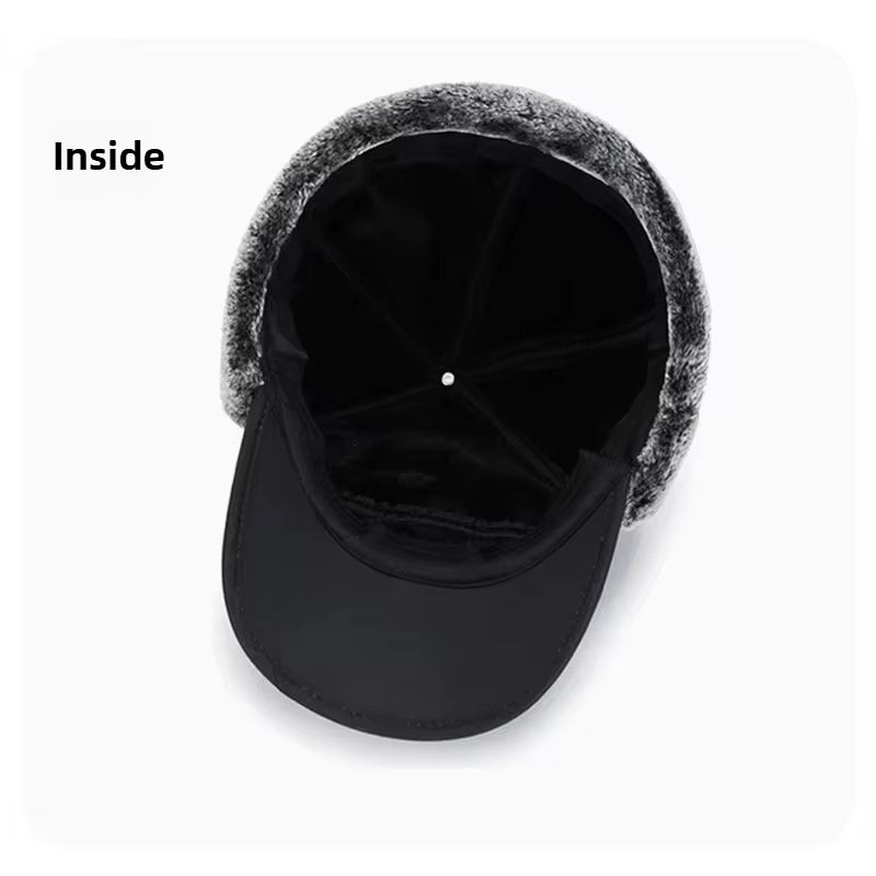 Winter Thickened FauxFur Baseball Cap For Extreme Cold Unisex 4