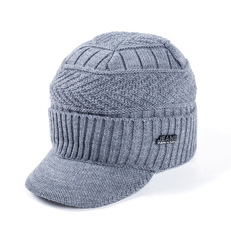 Stylish Unisex Winter Hats Fur Lined Soft Beanie Thick Knitted Cap With Brim For Men  Women 3