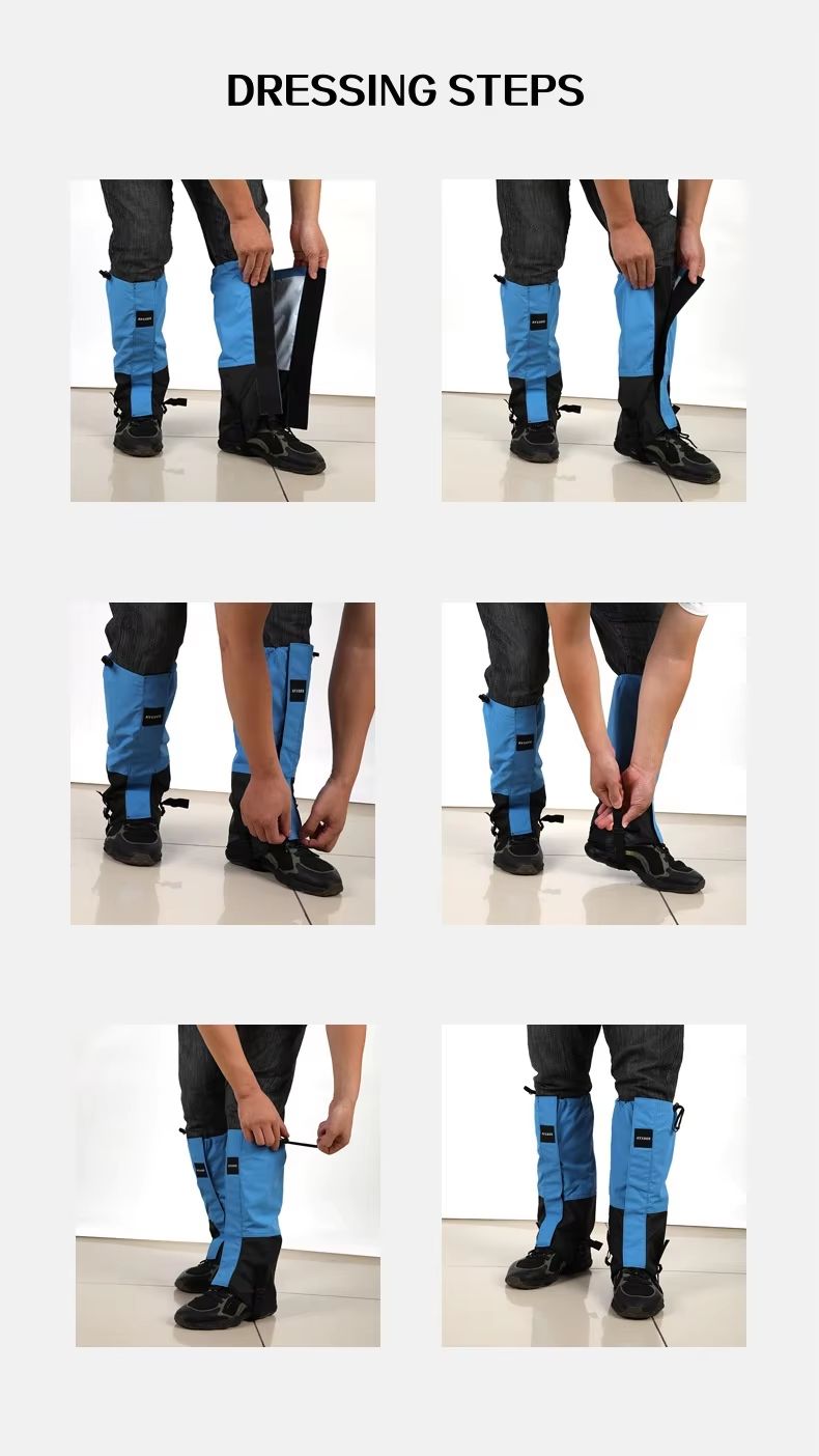 Waterproof LongTube Leg Covers With Elastic Strap For Hiking  Skiing 5