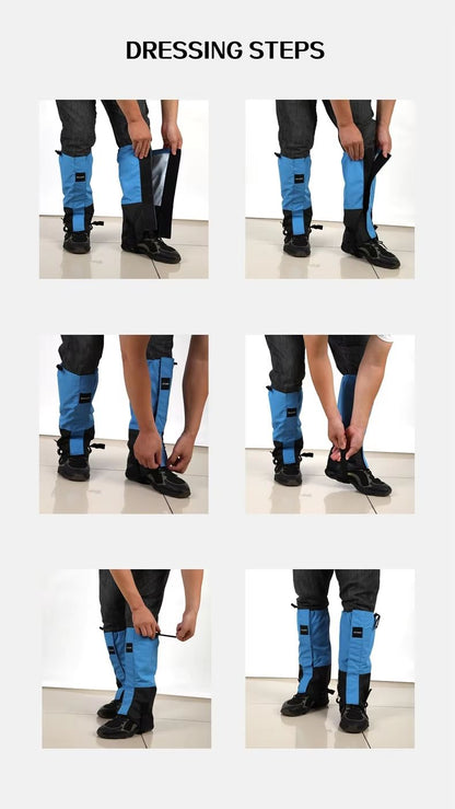 Waterproof LongTube Leg Covers With Elastic Strap For Hiking  Skiing 5