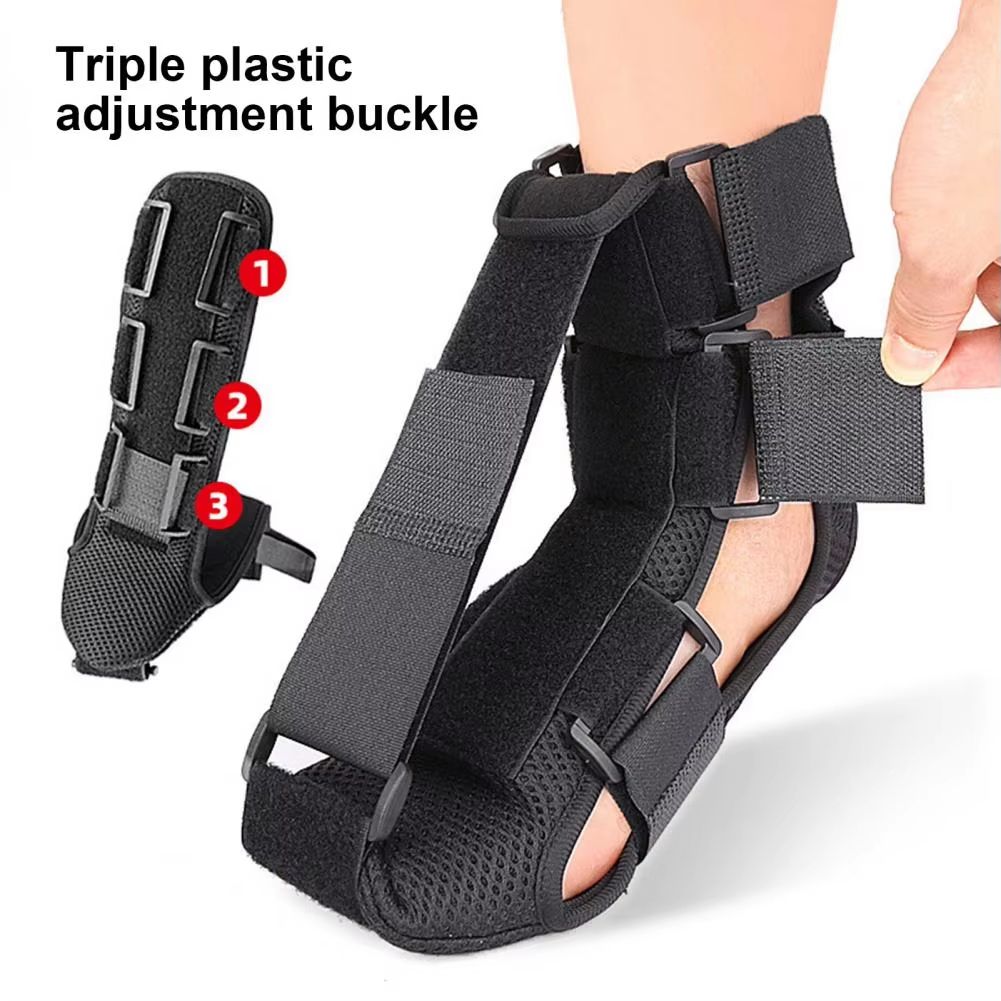 Adjustable TripleBuckle Night Splint For Plantar Fasciitis And Foot Drop 2