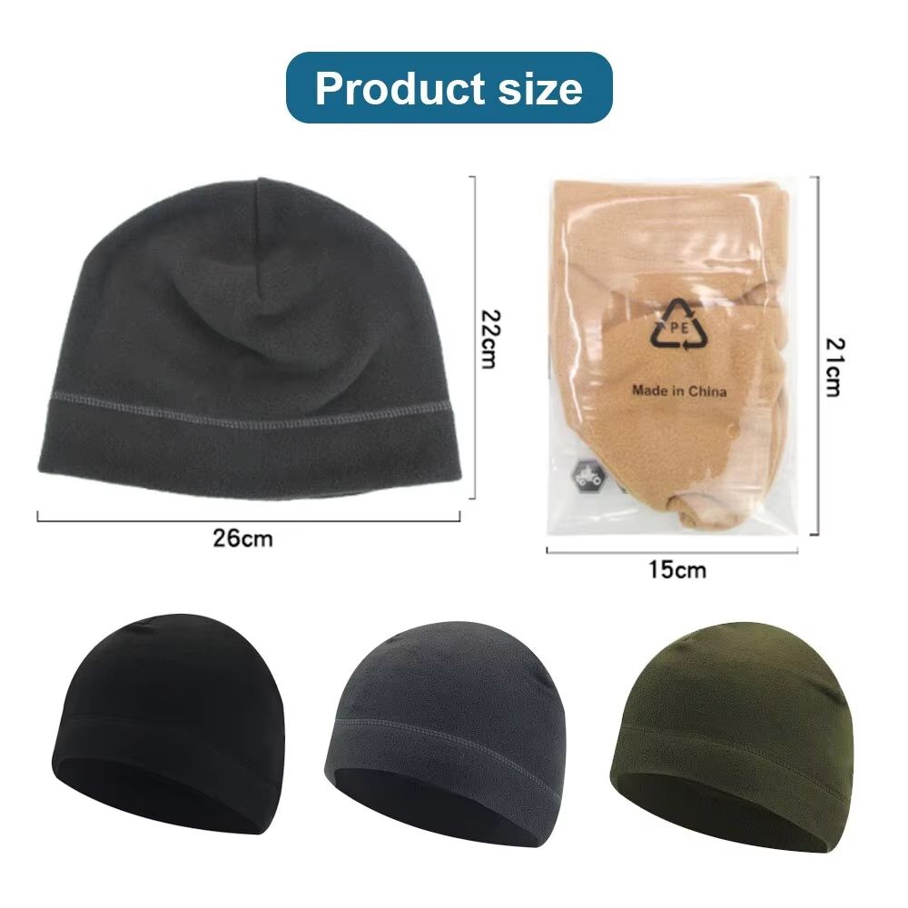 Unisex Soft Polar Fleece Windproof Skull Cap Beanie 5