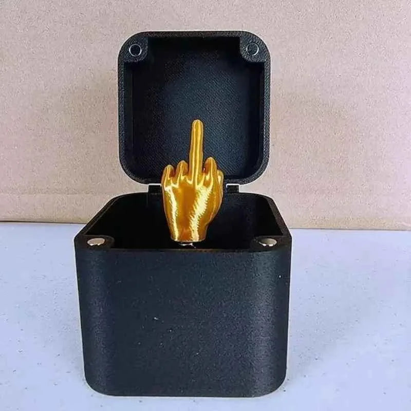 Out Of The Box Popup Middle Finger Novelty Funny Prank Gift Creative Desk Home Decor Christmas Gift 2