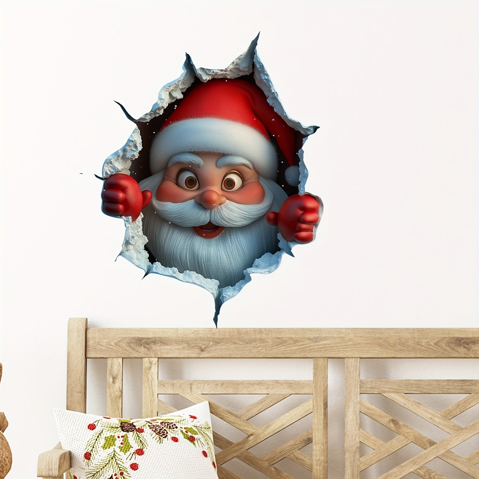 PVC Waterproof Sticker Door Window Wall Decals Christmas Santa Wall Stickers DIY Peel Sticker Home  2