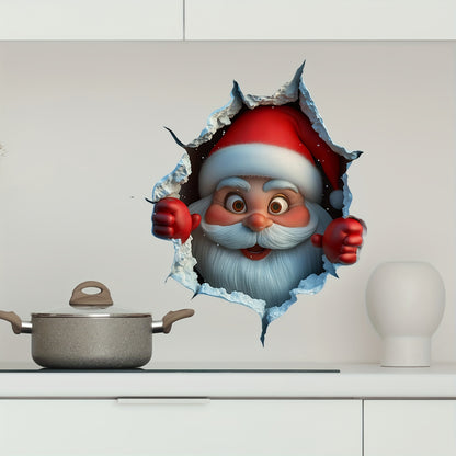 PVC Waterproof Sticker Door Window Wall Decals Christmas Santa Wall Stickers DIY Peel Sticker Home  4