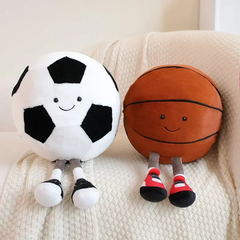 Basketball Plush Toy, Football Doll Pillow, Creative Football Doll, Dog and Cat Pet Ball Interactive Toy