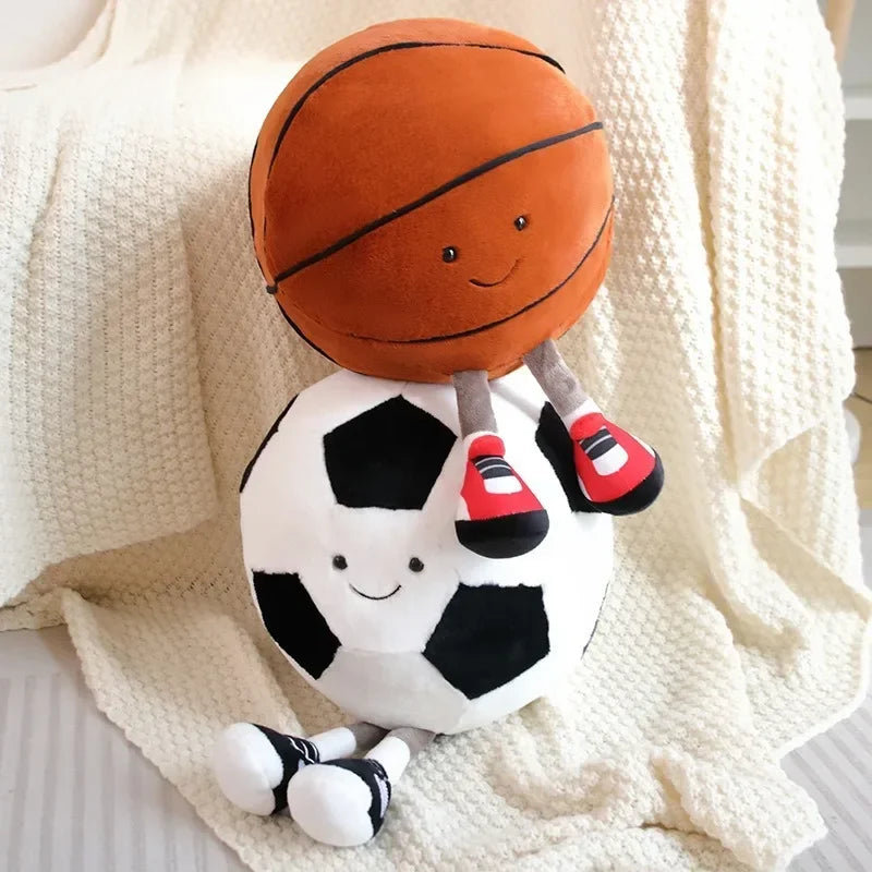 Basketball Plush Toy Football Doll Pillow Creative Football Doll Dog And Cat Pet Ball Interactive T 1
