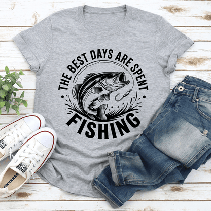 The Best Days Are Spent Fishing Tee 3