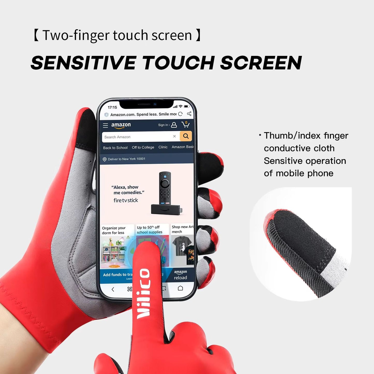 Vilico Professional Outdoor Cycling Gloves TouchScreen ShockAbsorption 1
