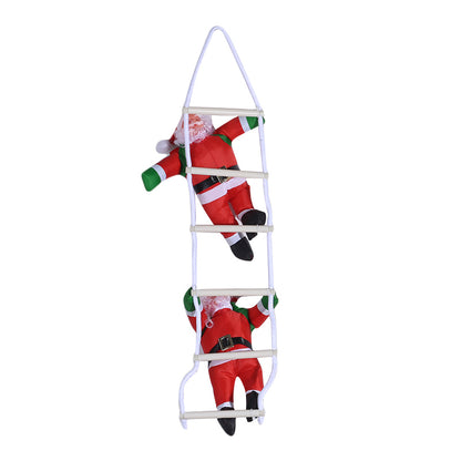 Doll Christmas Tree Hanging Decoration, Christmas Santa Claus Climbing Ladder, Indoor Door Wall Christmas Pendant