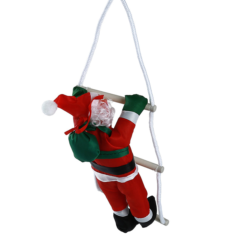 Doll Christmas Tree Hanging Decoration, Christmas Santa Claus Climbing Ladder, Indoor Door Wall Christmas Pendant