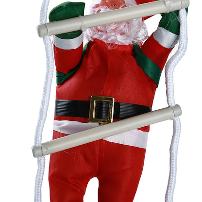Doll Christmas Tree Hanging Decoration, Christmas Santa Claus Climbing Ladder, Indoor Door Wall Christmas Pendant