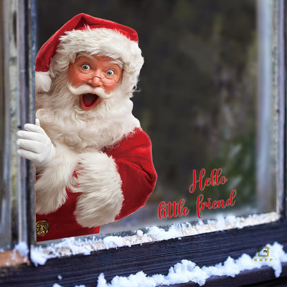 Removable PVC Static Cling Decoration Santa Claus Window Sticker Baby Room Glass Decoration Nursery 3