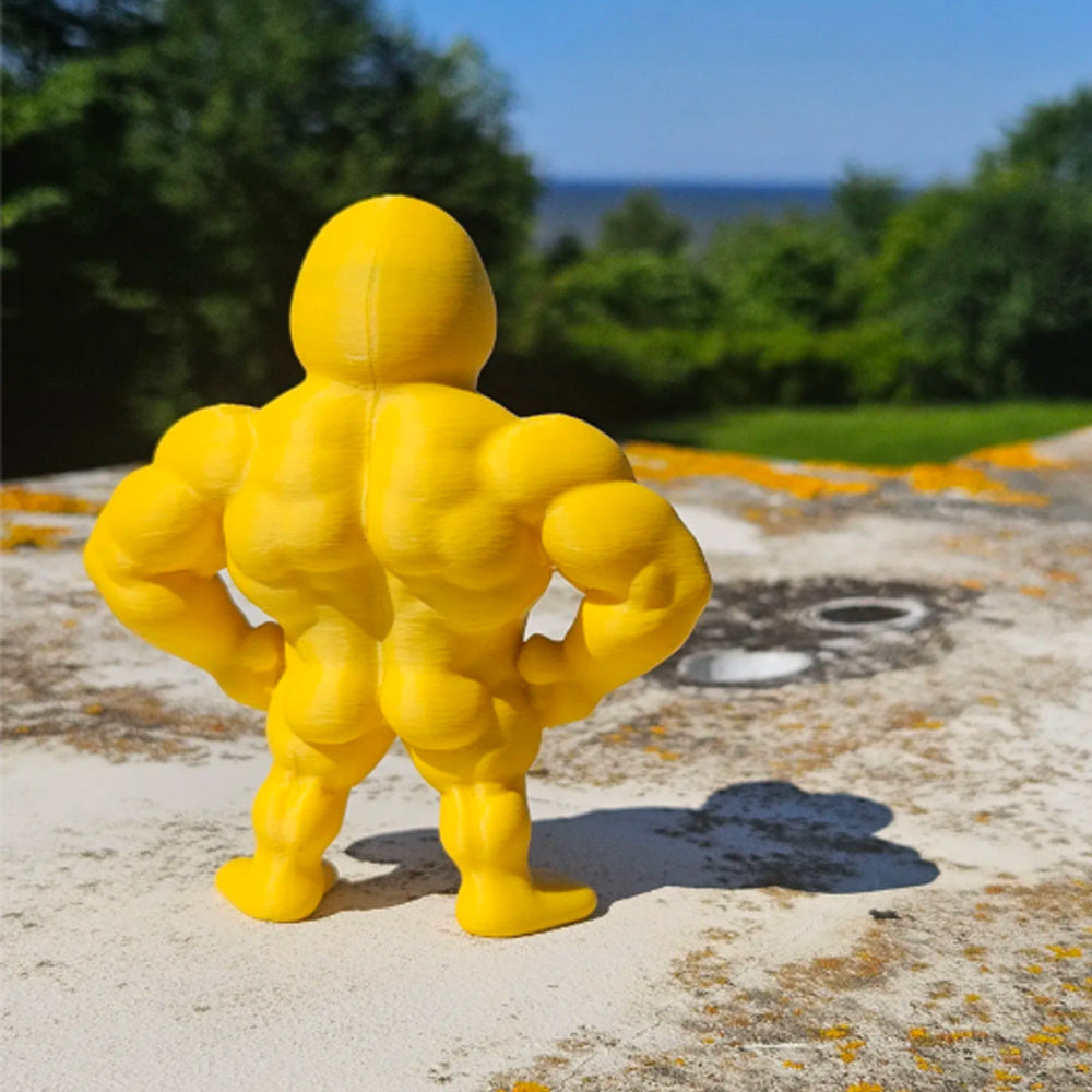 1pc Muscle Duck Statue Whimsical Figurine Cute Bookshelf Desktop Decor Multifunctional Indoor Outdo 3