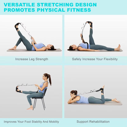 FullBody Leg  Foot Stretcher Strap For Plantar Fasciitis  Calf Relief 4