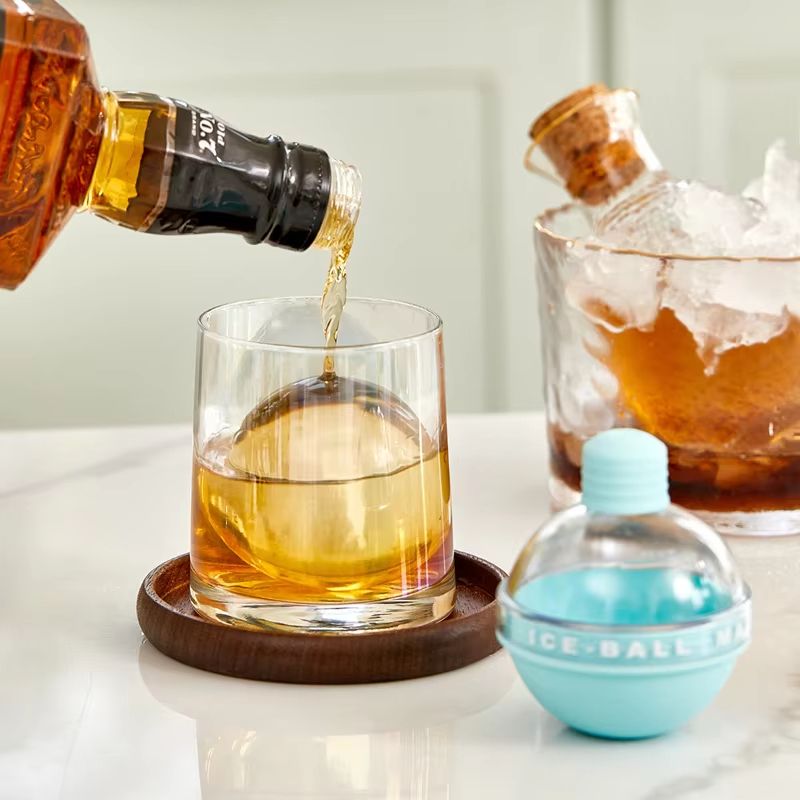 Premium Silicone Spherical Ice Ball Maker  Whiskey  Beverage Ice Mold Tray 1