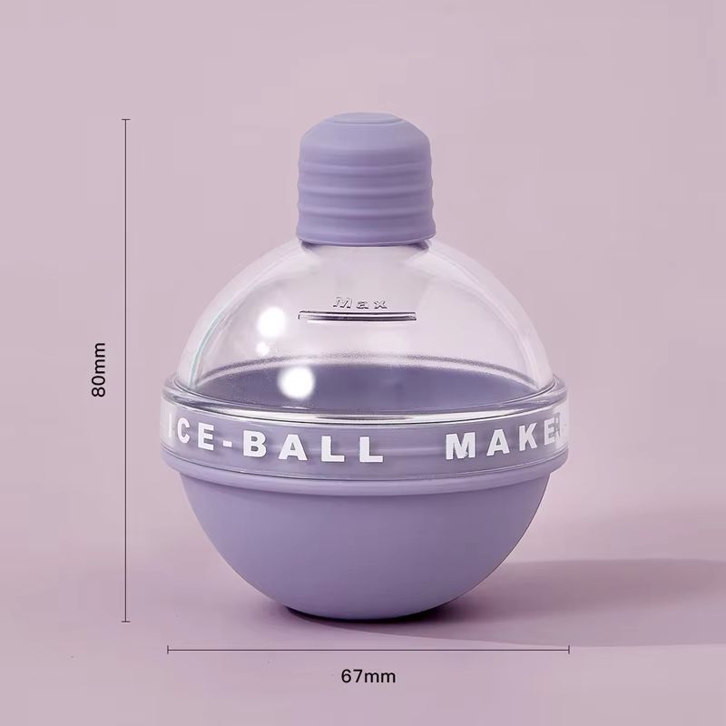 Premium Silicone Spherical Ice Ball Maker  Whiskey  Beverage Ice Mold Tray 8
