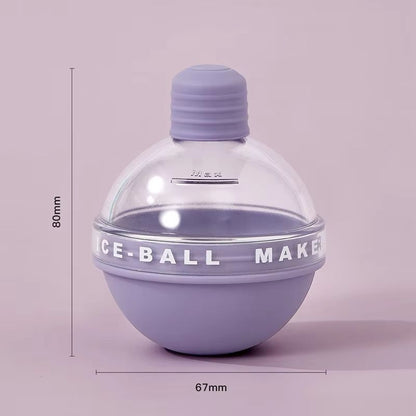 Premium Silicone Spherical Ice Ball Maker  Whiskey  Beverage Ice Mold Tray 8